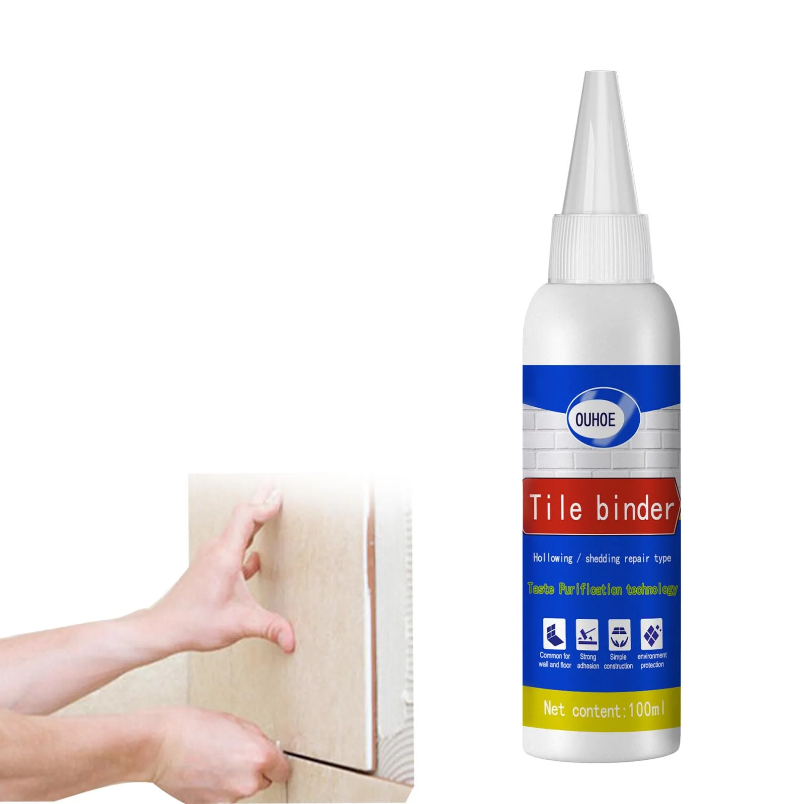 

Tile Adhesive Glue Home Restore Tile Adhesive Office Ceramic Tile Binder Wall Repair Glue Leak-Proof & High Temperature