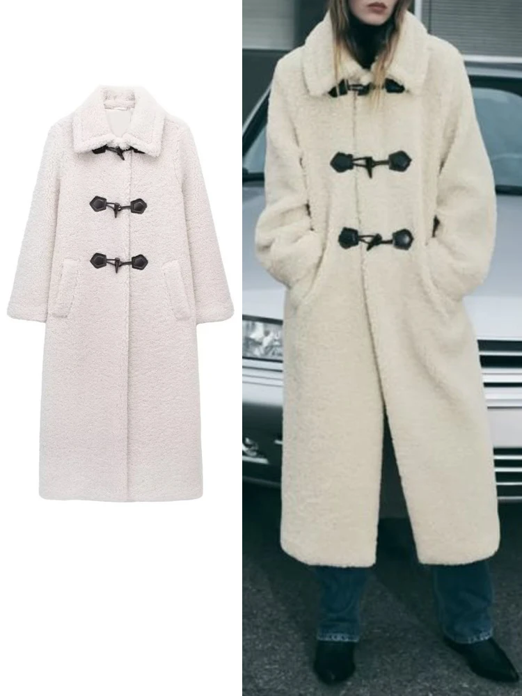 

Куртка женская длинная из искусственного меха, на осень/зиму