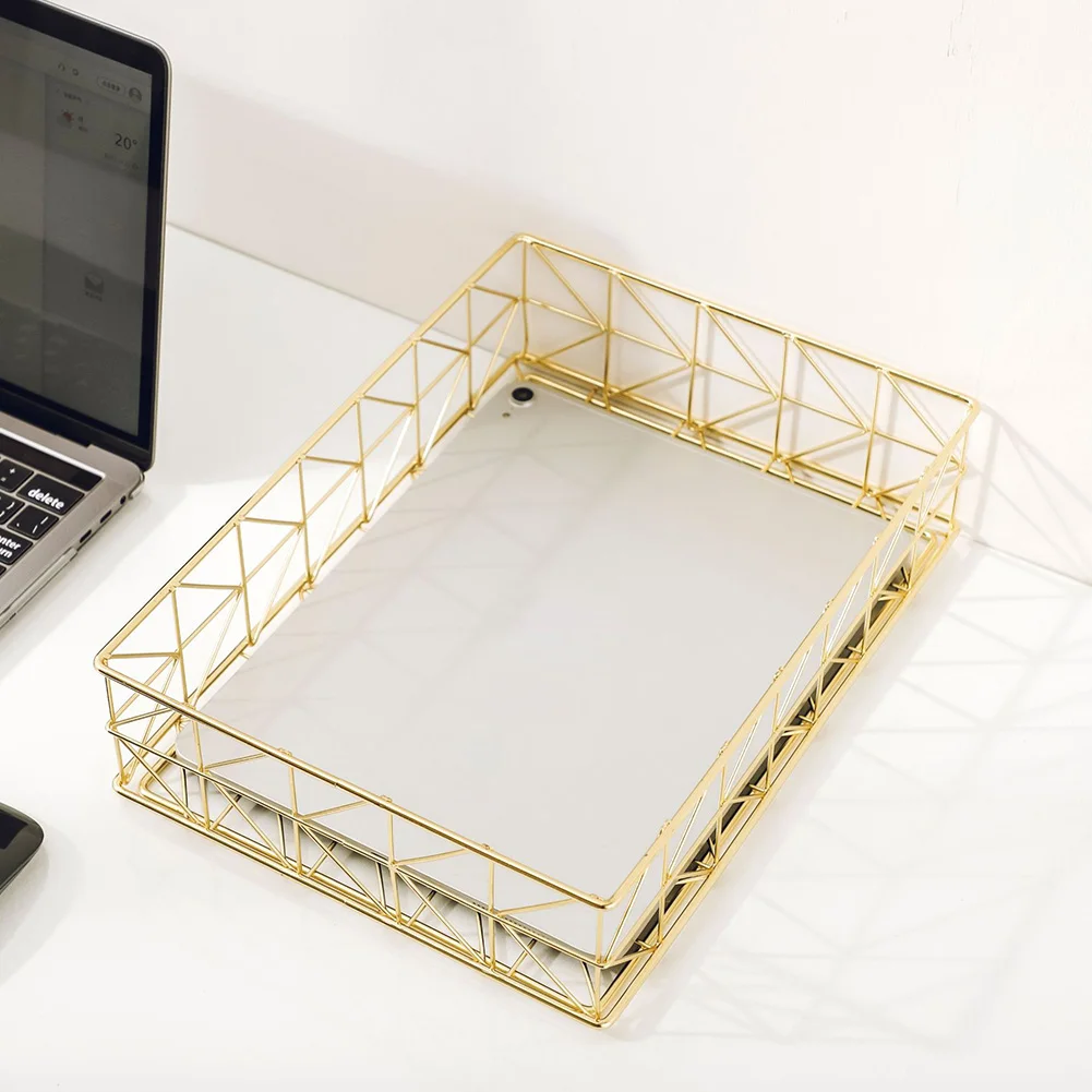 

Pantry Tabletop Letter Size Documents Storage Desk Notebooks Organizer Wire Iron File Tray Large Capacity Home Office Magazine