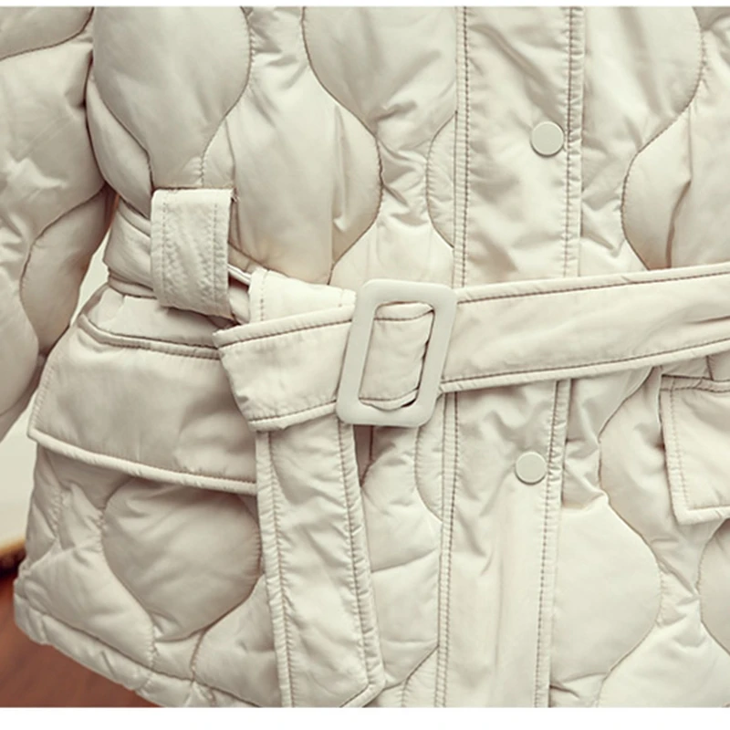 2022 New Women's Fashion Korean Down Feather Short Ins Style Slim Waist Slimming Thickened Winter Cotton Jacket korean