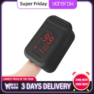 Yongrow Медицинский кончик пальца пульсоксиметр Memter Насыщение кислородом SPO2 Оксиметро оксиметр палец  пульсометр на палец пульоксиметр пульсаксиметр кислород в крови пульсометр бильные пальцы тонометр на палец