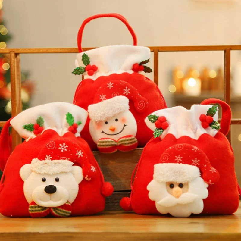 

Рождественская сумка для конфет, подарки, держатели, Санты, искусственный подарок на Рождество, сумки, Изысканные милые аксессуары для фест...