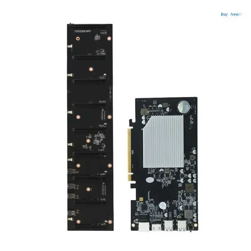 

Материнская плата для майнинга, большой расстояние 67 мм с 8 x PCIE 16X /mSATA/ 4x USB