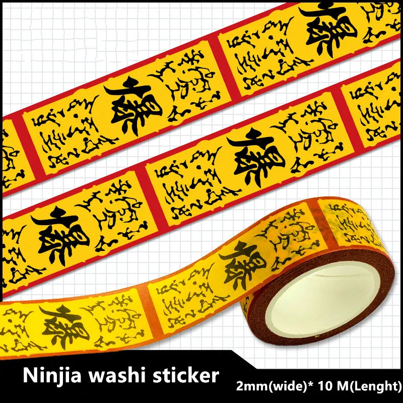 

Anime Ninja Kibaku Washi Tape Sticker Hand Account Stickers Cosplay Toy 2 mmx2m