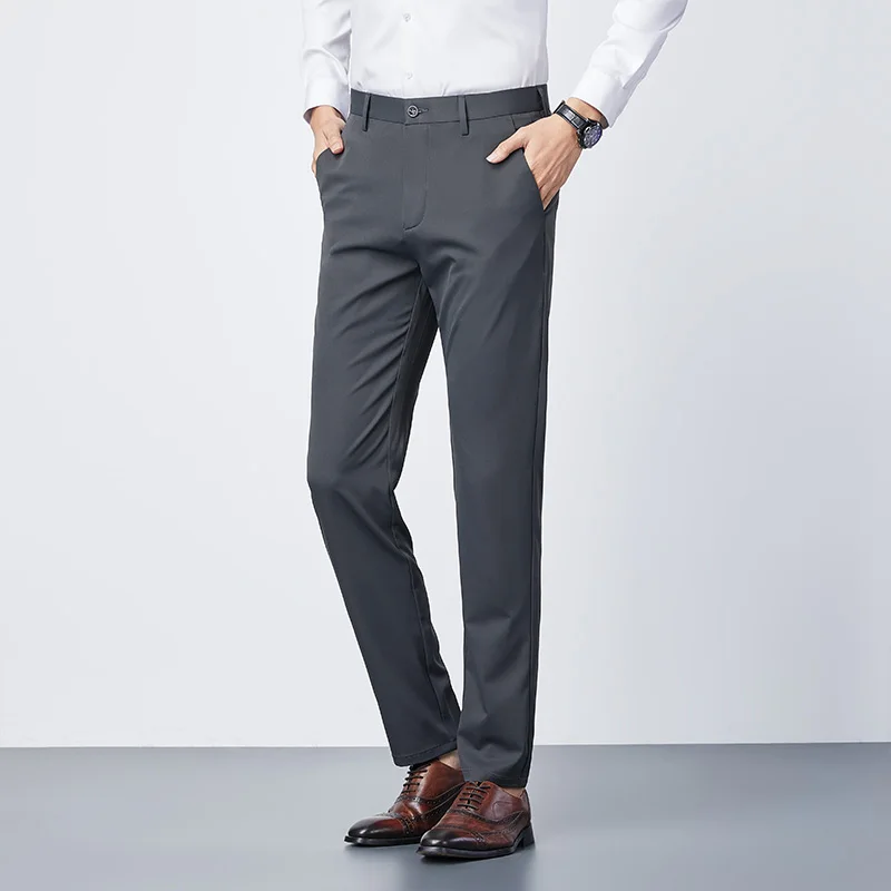 

[Ultra-Light Elastic Anti-Wrinkle] Men's Cool Pants Spring and Summer New Texture Moisture Absorption Quick-Drying Casual Pants