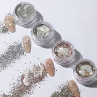 1 box sparkly abalone shell nail art decoration flakes light luxury crystal stone charms diy mixed paillette