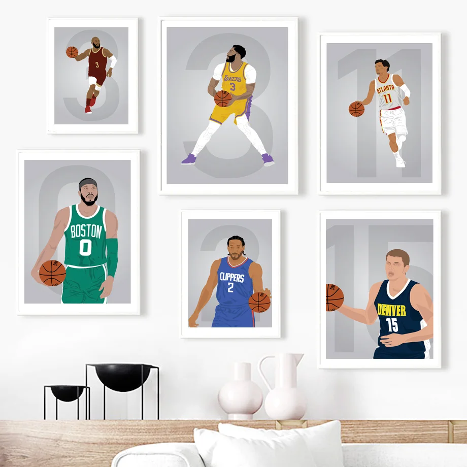 НБА мама любит баскетбол звезда настенная художественная роспись холст картины