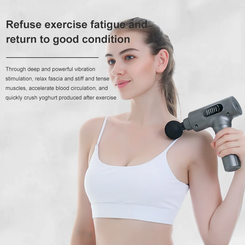 

Massage Gun Deep Tissue Percussion Fitness Muscle Relaxation Massager Shaping Pain Relief Fascia Gun USB Electric Body Massager