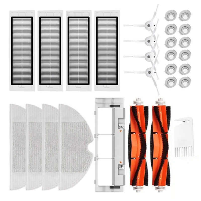 

Фильтр НЕРА с основной щеткой, Швабра для пылесосов Xiaomi S55, S52, S50, 28 шт.