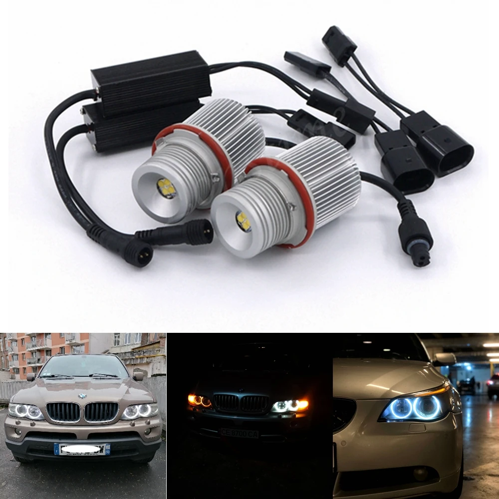 

Car Angel Eye 20W XT-E 4LED Angel Eye Marker Bulbs Lamp Light for BMW E83 E60 E65 E66 E61 E39 E53 E83 X3 Xenon 6500K-7000K