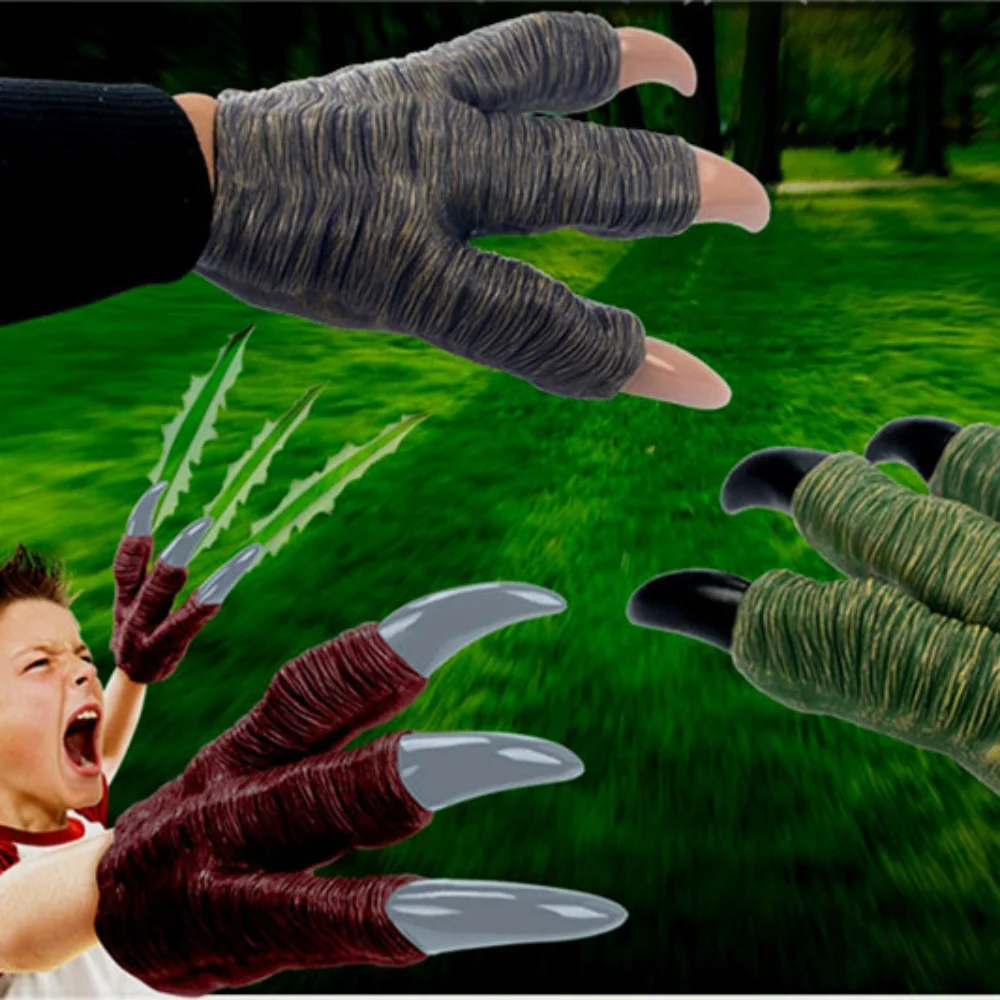 

Simulation Dinosaur Raptor Claw Model Toy Gloves Tyrannosaurus Rex Hand Puppet Soft Rubber Dinosaur Claws For Kids Christmas Toy