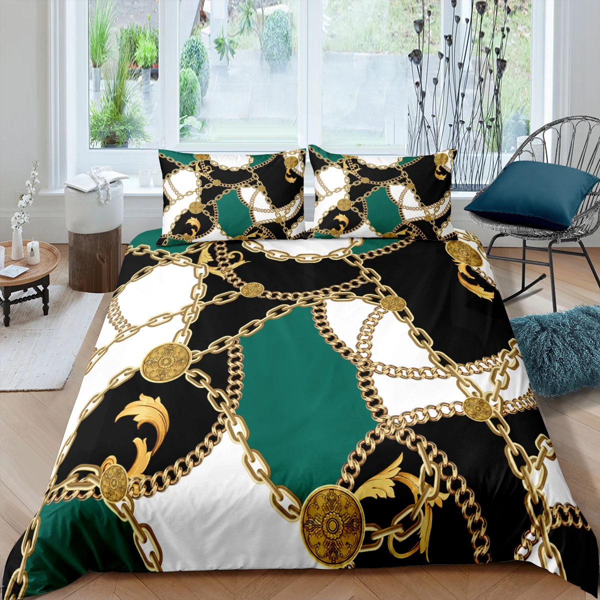 

Modern Luxury Nordic Style Bedding Set Teen Popular Duvet Cover Set For Bedroom Decor 2/3 Piece Queen/King Size Quilt Cover