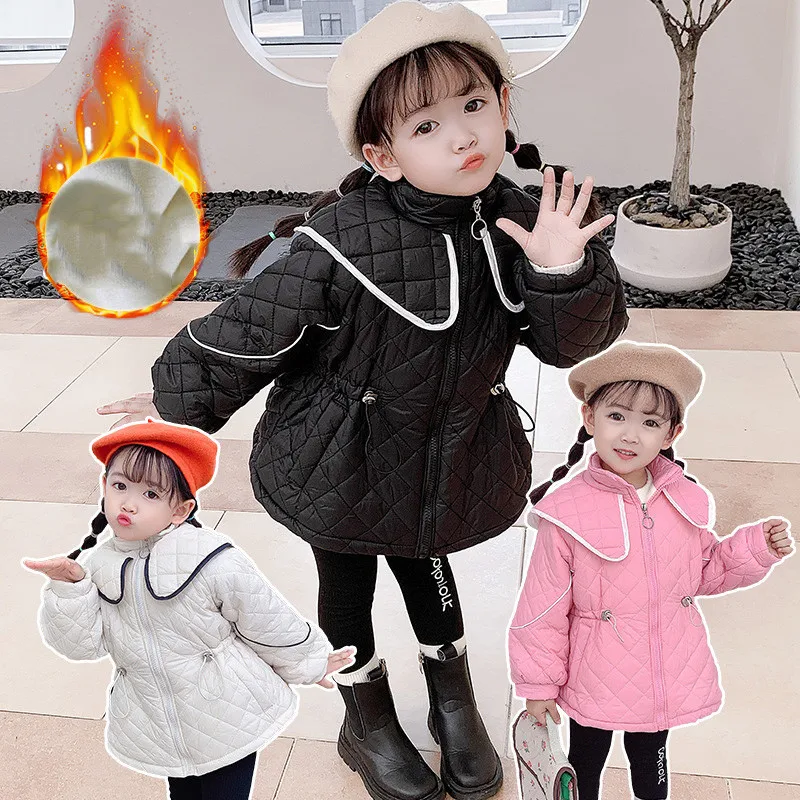 

Детский пуховик для девочек 3-10 лет, на зиму
