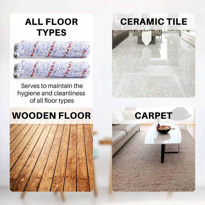 Сменный ролик для беспроводного пылесоса Tineco Ifloor Wet Dry 2 шт. в упаковке 4