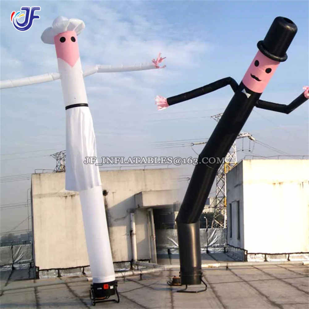 

6M Outdoor Giant Wedding Decoration Inflatable Bride And Groom Sky Air Dancer Cartoon Swing Human Model For Advertising Events