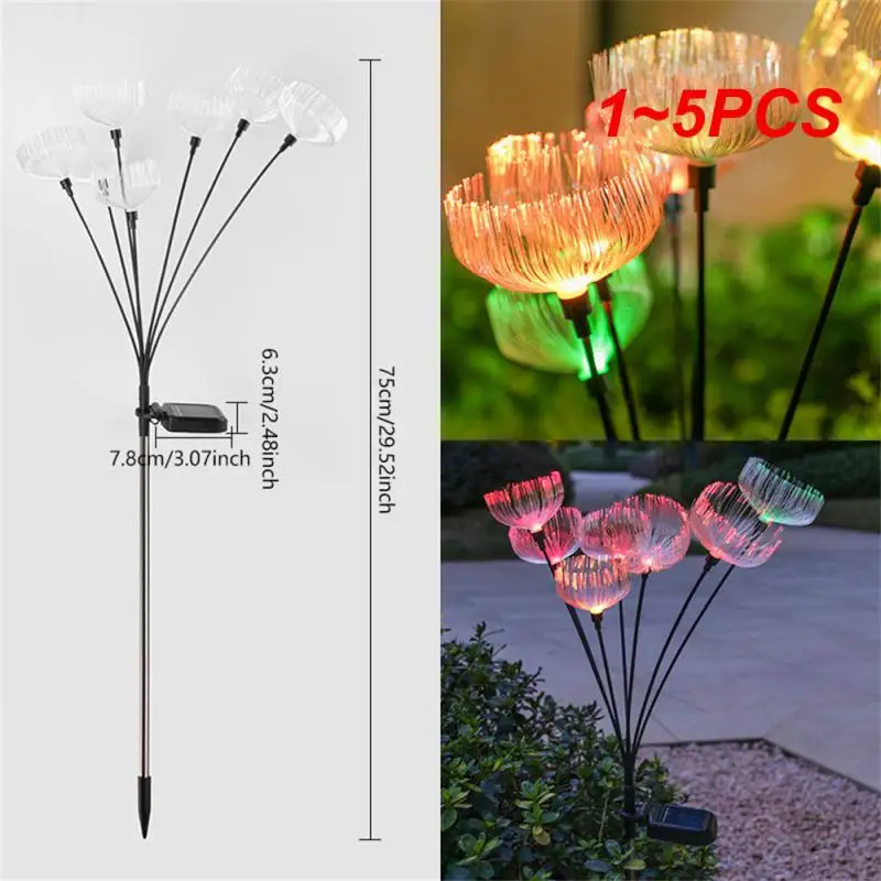 

1-5 шт., декоративные фонари Светильник управление солнечной зарядкой теплое освещение