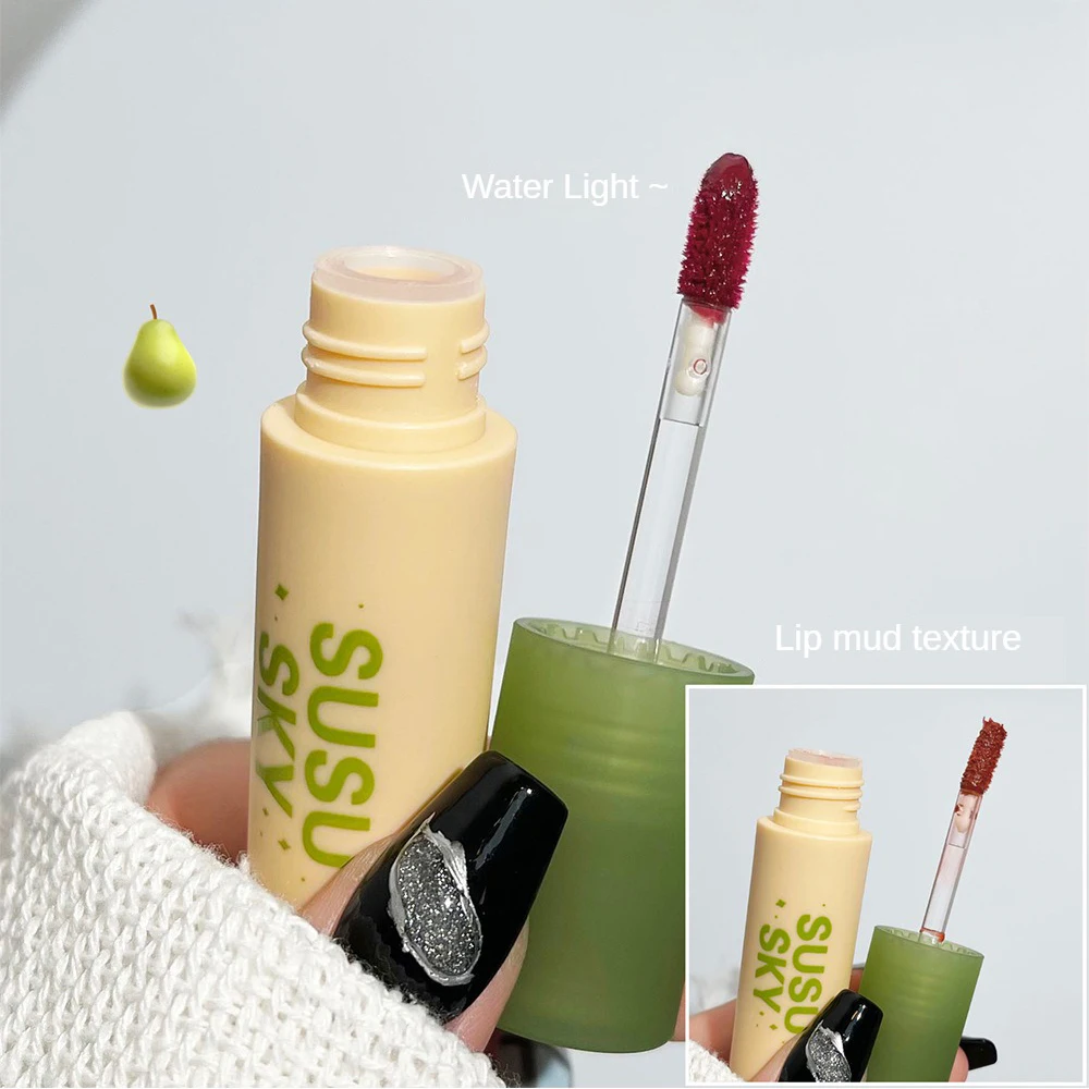 Макияж Водный свет Грязь для губ Матовая глазурь Дзеркало цветов Глазурь Сладкие