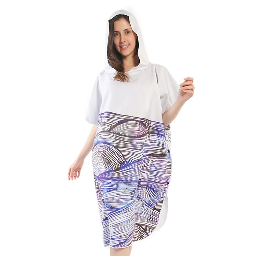 

Быстросохнущее пончо из микрофибры, полотенце для взрослых, полотенце для сёрфинга, пляжа, смены Гидрокостюма, пляжное пончо для серфинга, плавания и сна, новинка 2023