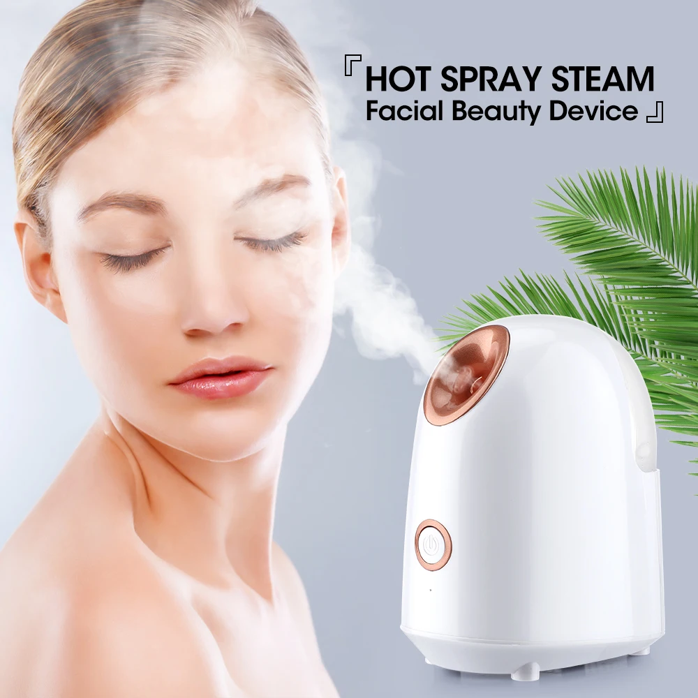 

Nano Ionic Facial Steamer Hot Mist Moisturizing Deep Cleansing Pores Facial SPA Skin Care Device Face Steamer Sprayer EU Plug