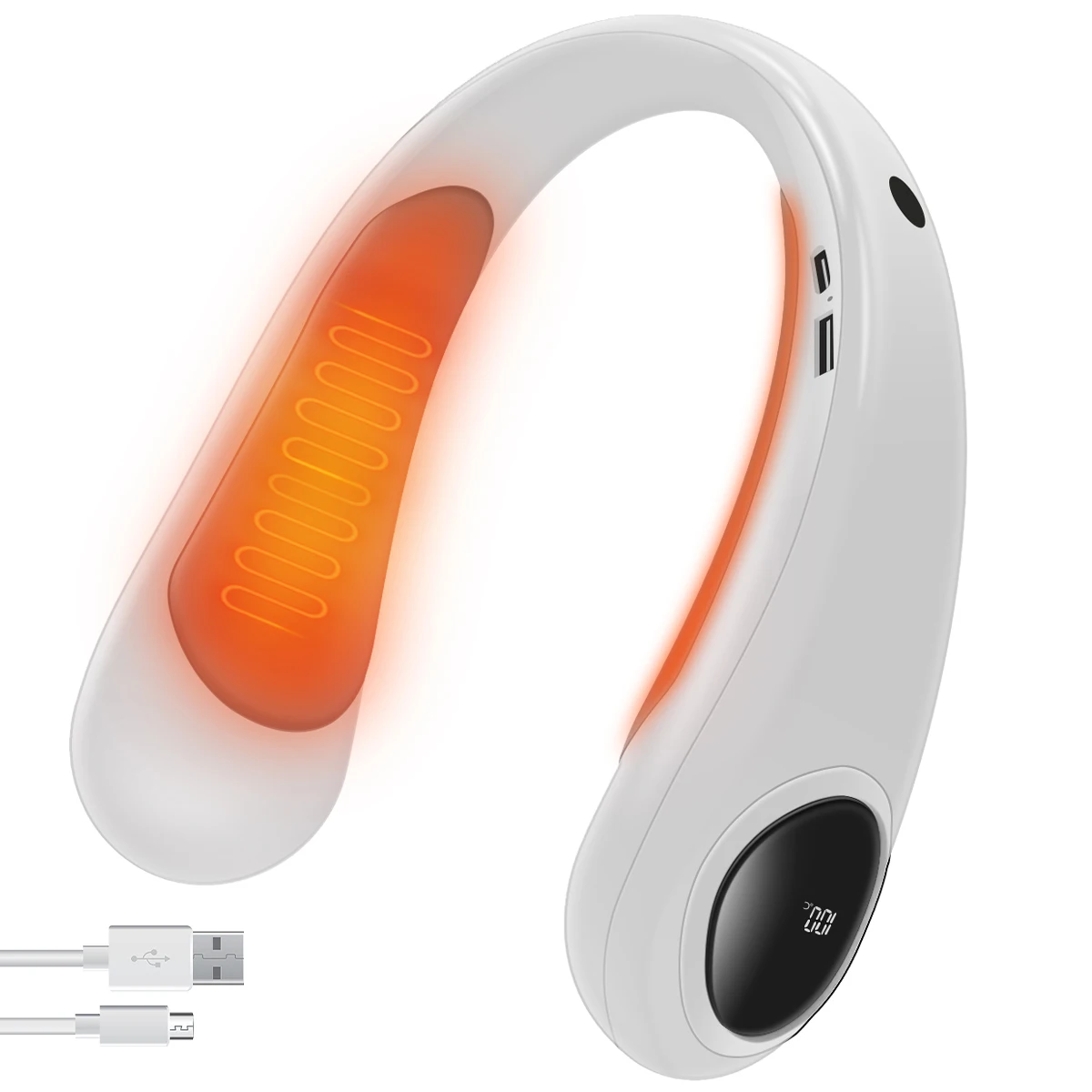 

NEW Rechargeable Neck Warmer With LED Screen Four Gear Adjustable Temperature Electric Neck Heater Fast Heating USB Heated Scarf