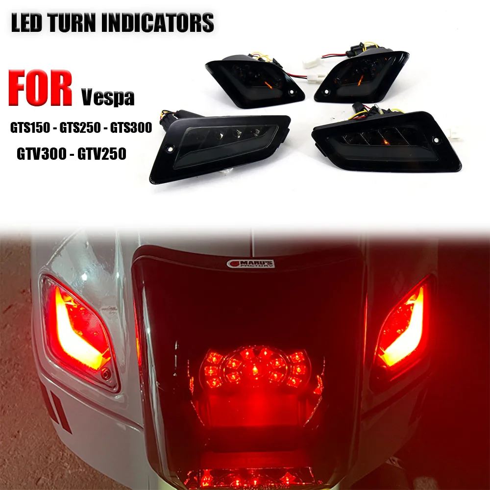 Задний и передний указатели поворота для мотоцикла VESPA GTS 150 250 GTS250 GTS300 GTS150, задний фонарь GTV250 GTV300