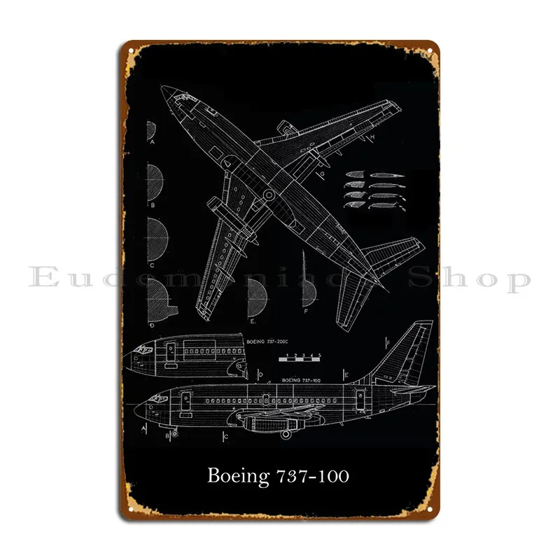 

Конструкция Боинг 737100, металлический Фотофон для украшения гаража, Классический оловянный плакат
