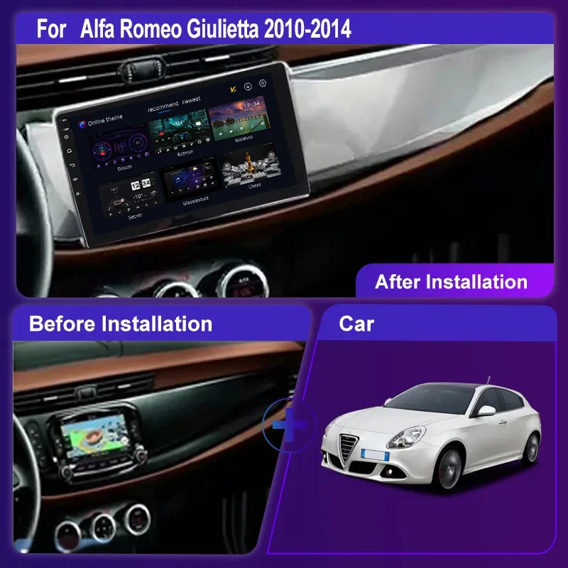 Автомобиль Android 14 для Alfa Romeo Giulietta 2010 2011 2012 2013 2014 Радио Стерео Экран Мультимедийный