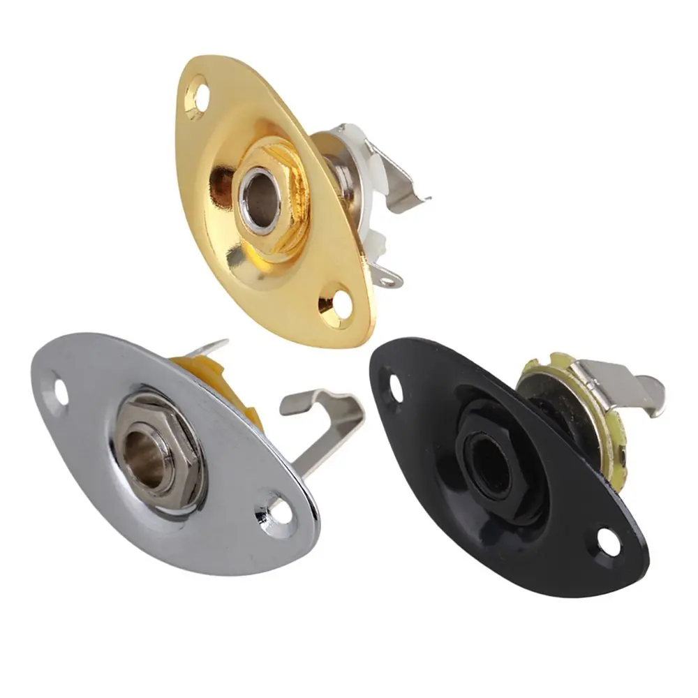

Metal Concave Output Jack Plate & Screws for Electric Guitar Replacement