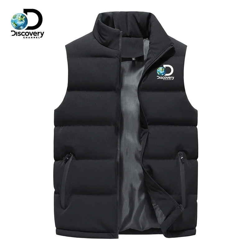 

Новинка осенне-зимняя одежда Discovery, зимняя мужская куртка, Мужская куртка на молнии, Повседневная безрукавка большого размера