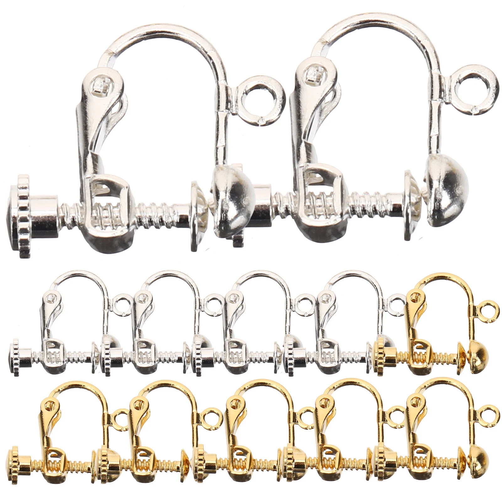 

12 Pcs Earrings Converter Screw Clip Backs Jewelry Making Supplies Accessories