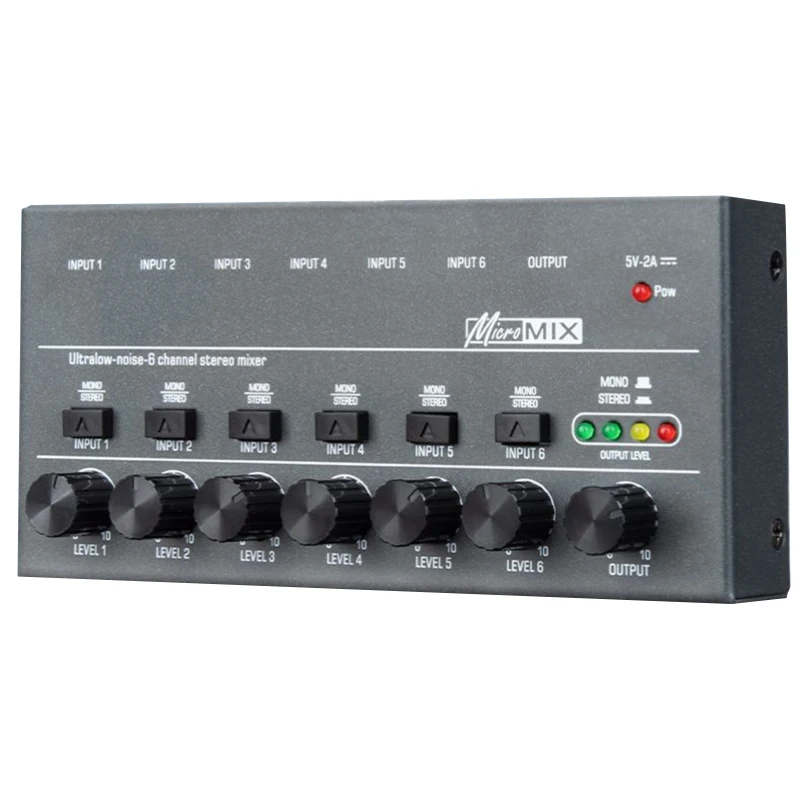 

Stereo Mixer Mini DJ Low Noise Sound Mixer Ultra Compact Professional KTV Sound Mixer Professional Mixer Dropshipping