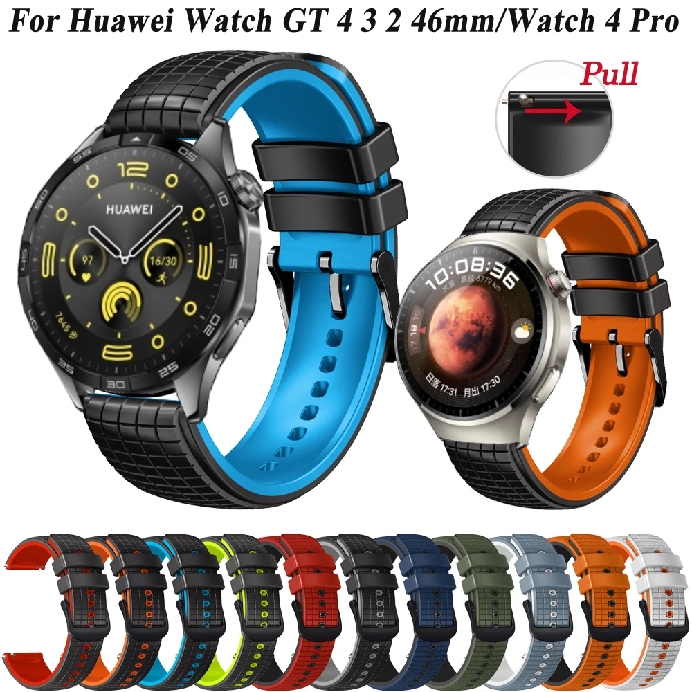 

22mm Watchbands Strap For Huawei Watch GT 4 GT4 46mm Bracelet Silicone Band GT2 Pro GT3 Pro 46mm GT 2e Wristband Accessories