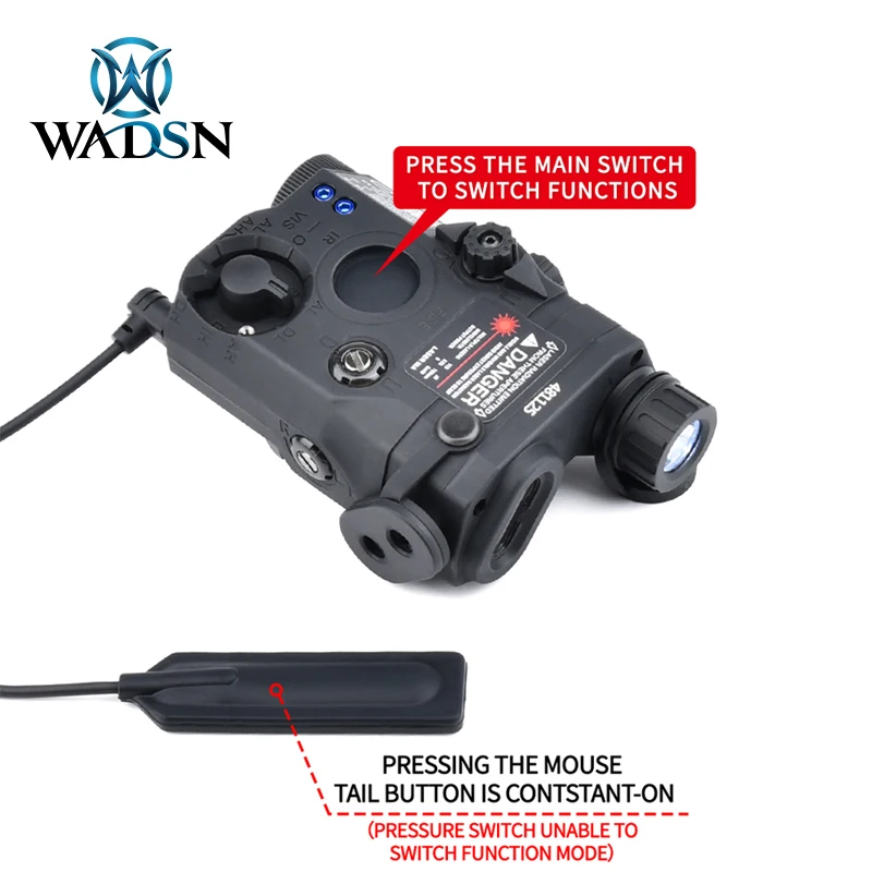 WADSN PEQ-15 красный зеленый синий точечный лазерный прицел Белый светодиодный