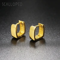 scalloped fashion titanium steel text o creative ear buckle simple and small lady student party ear buckle