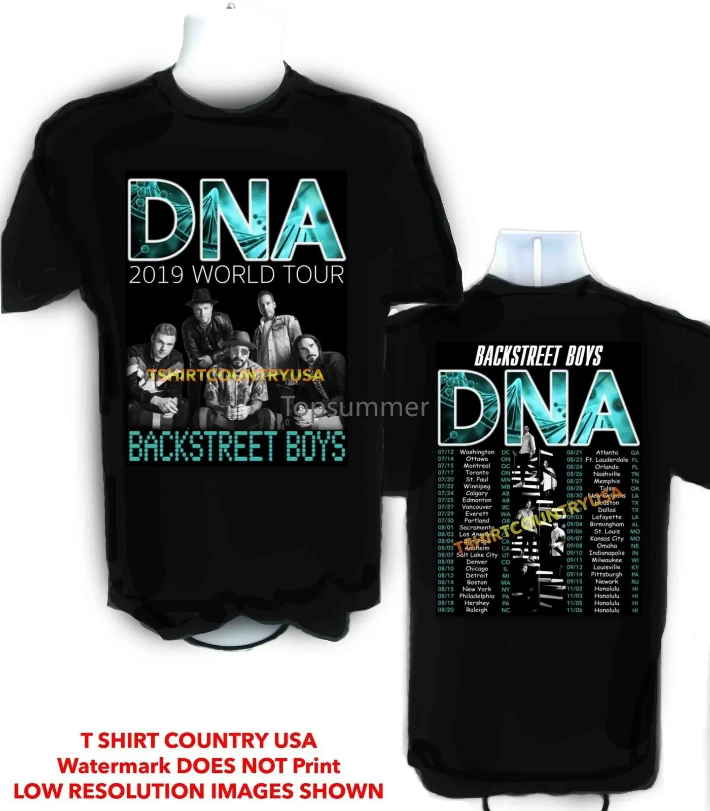 

Backstreet Boys Dna 2019 World Concert Tour T Shirt