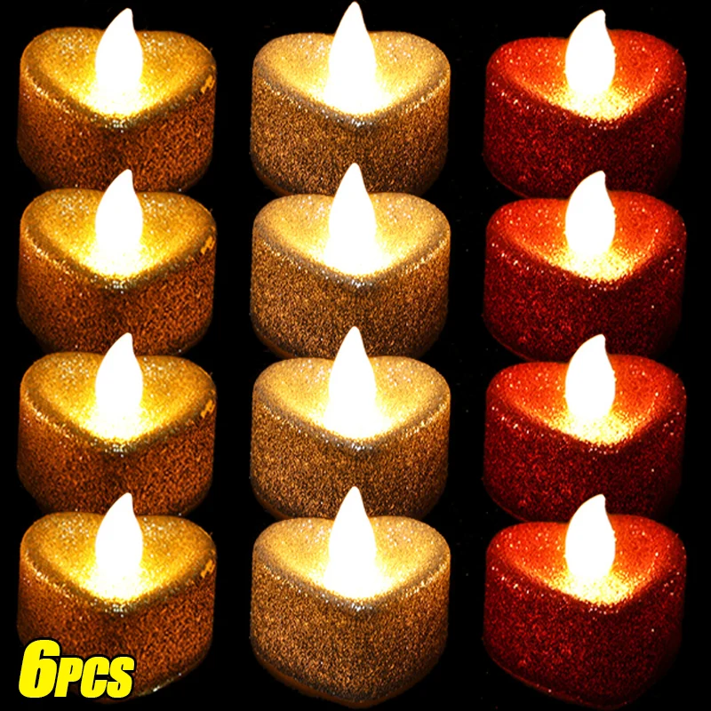 

Flameless LED Candles Light Romantic Love Heart Tealight Battery Operated Candle Table Lamp Christmas Wedding Party Decoration