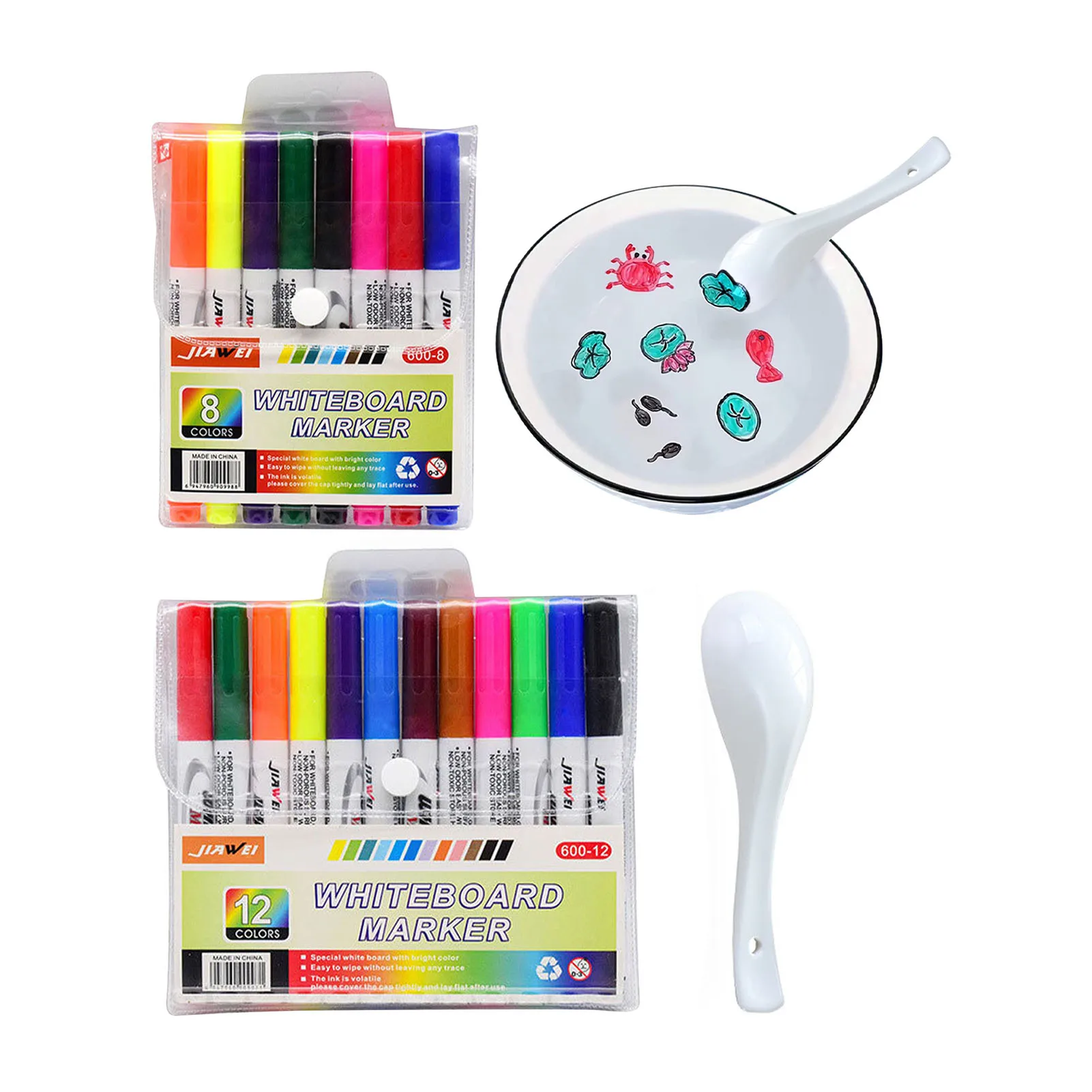 

Magical Water Painting Pens For Kids 8/12 Pcs Magical Doodle Drawing Pen With A Ceramic Spoon DIY Craft Making Supplies Paint