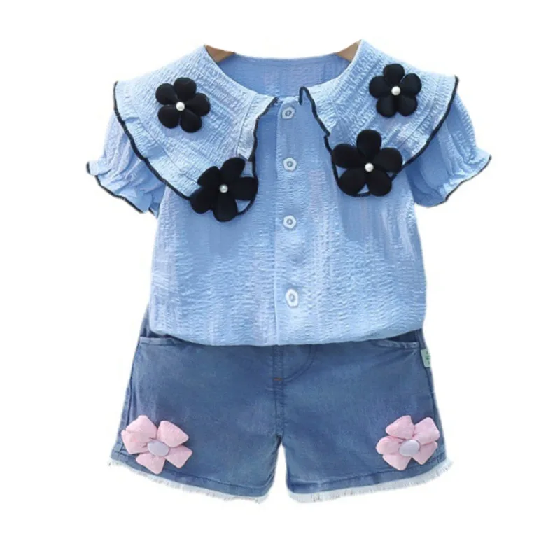 

New Summer Fashion Baby Clothes Suit Children Outfits Infant Girls Shirt Shorts 2Pcs/Sets Toddler Casual Costume Kids Tracksuits
