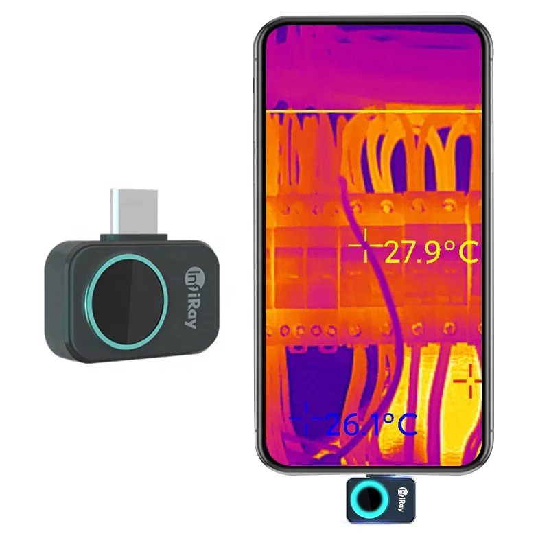 Фото Миниатюрный тепловизор Infiray P2 pro, 25 Гц, утечка трубопроводов, PDC, Датчик короткого замыкания, требуется агент, инфракрасный датчик №1