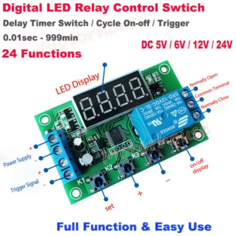 

Цифровой таймер реле Digital LED Relay Switch