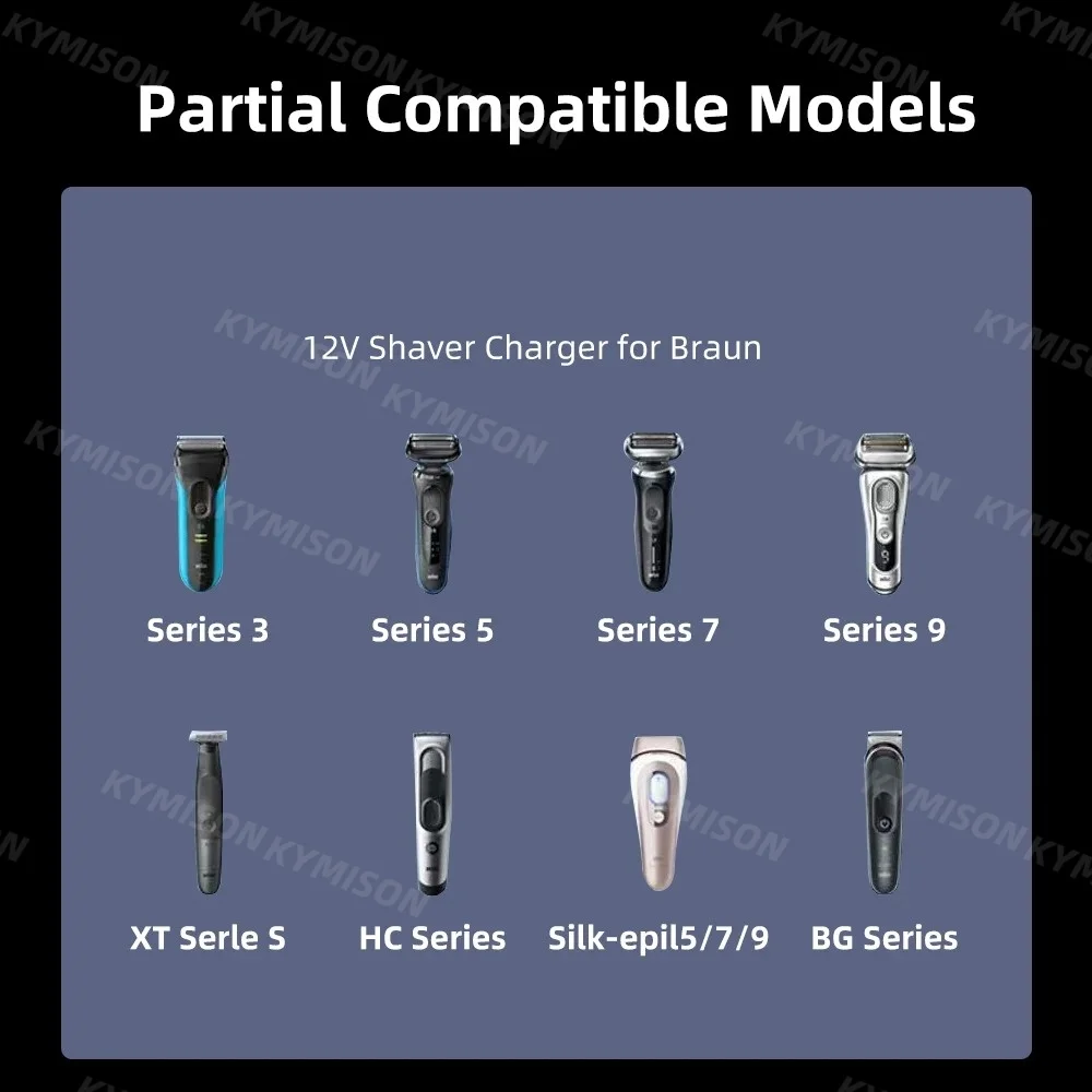 Зарядное устройство 12В Type-C для электробритв Braun Series 3, 5, 7, 9, 6, 1, XT5: адаптер USB-C на DC, коннектор питания (art.: 3920d8a796294) - 3920d8a796294