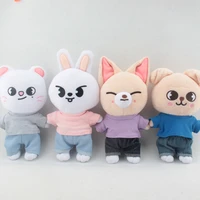 doll clothes t shirt solid color for 20cm movie star idol plush doll skzoo toy clothes exo doll coat doll accessories