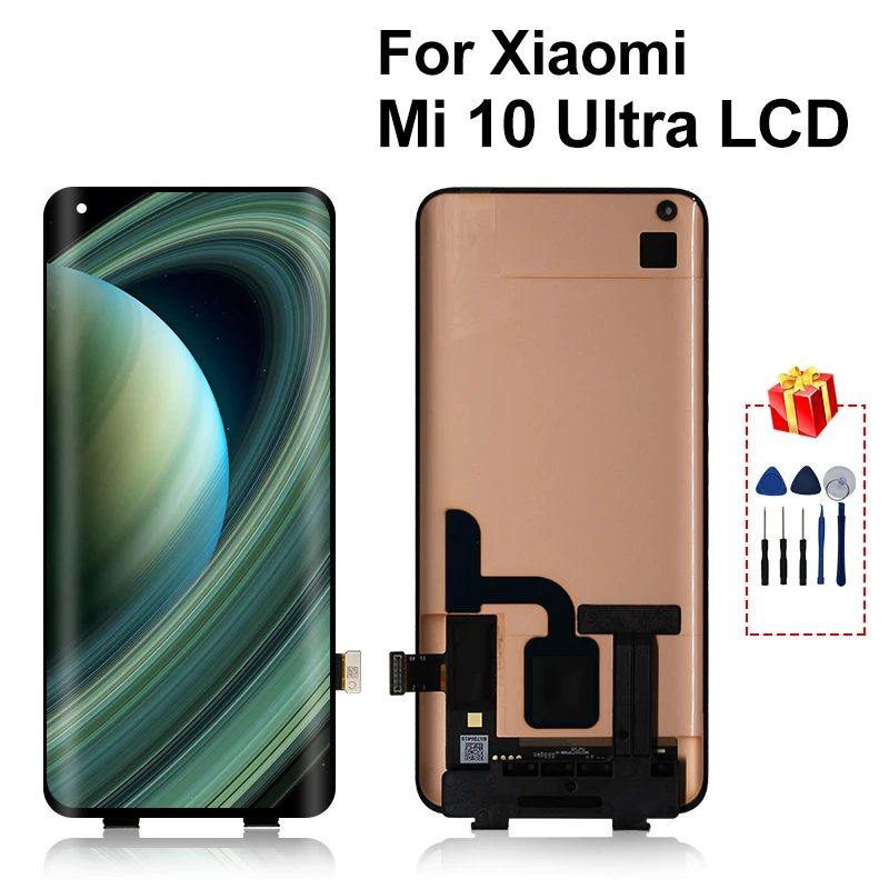 

100% протестированный 6,67 "оригинал для Xiaomi Mi 10 Ультра ЖК-сенсорный экран для M2007J1SC ЖК-запасные части дигитайзер сборка диспла