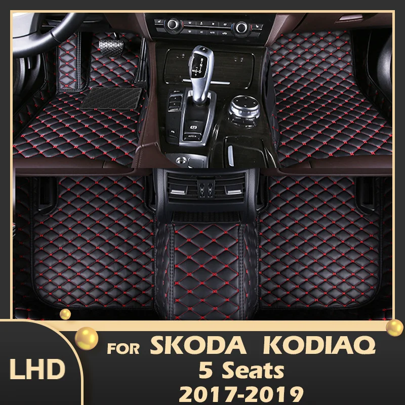 

Car Floor Mats For Skoda Kodiaq Five Seats 2017 2018 2019 Custom Auto Foot Pads Automobile Carpet Cover Interior Accessories