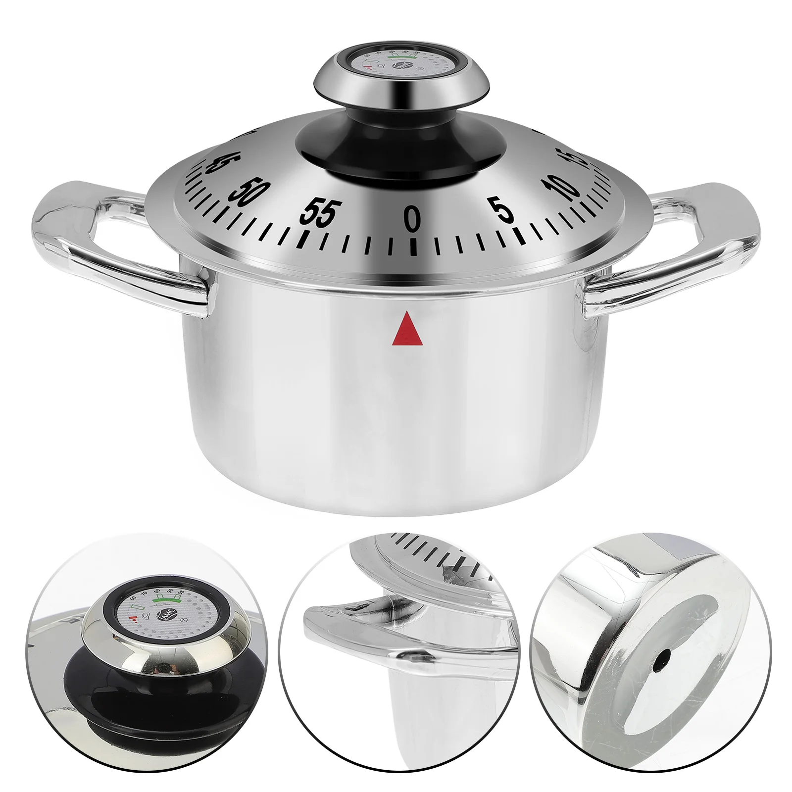 

Timer Mechanical Household Useful Pot Shape Baking Timer Kitchen Cooking Timer for Baking Learning Cooking
