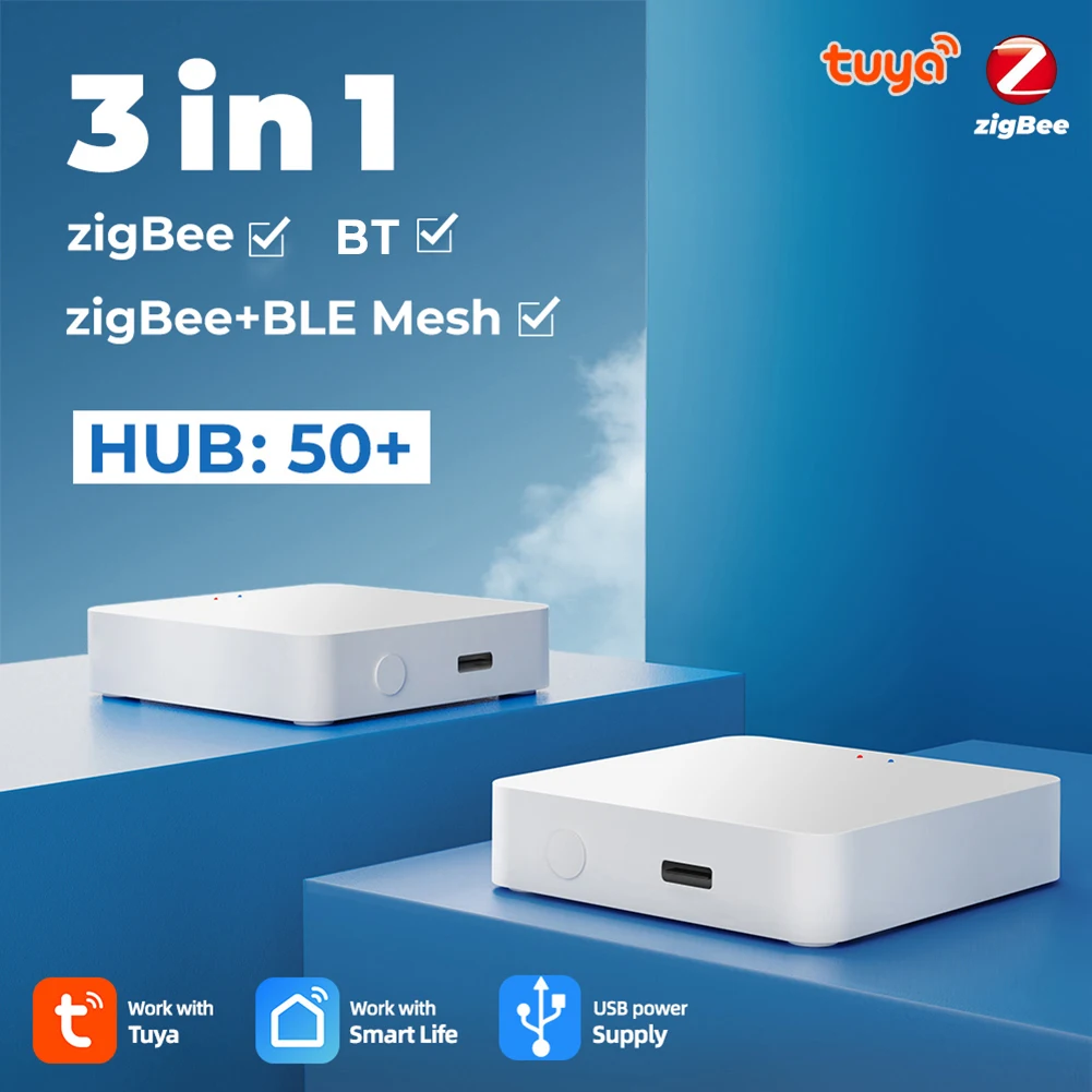 

Multi-mode Gateway Zigbee Smart Home Wireless Bridge Hub App Control Bluetooth-compatible Automation Intelligent Home System