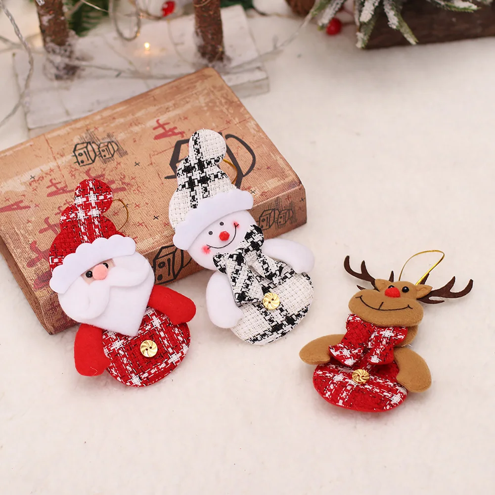 

2023 Happy New Year Christmas Ornaments DIY Xmas Gift Santa Claus Snowman Tree Pendant Doll Hang Decorations For Home