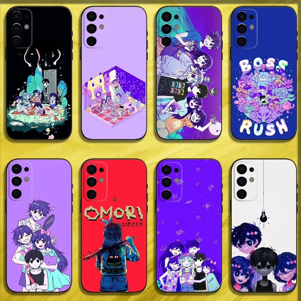 O-Omori Game Phone Case For Samsung S25 S24 S21 S22 S23 S30 Ultra S20 Plus Fe Lite Note 10 9 5G Black Soft Cover