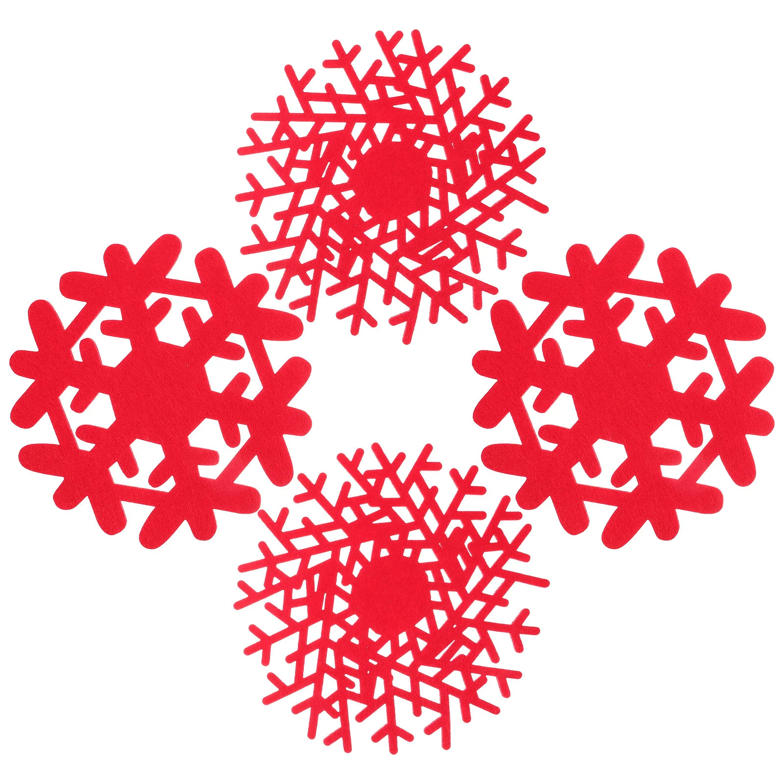 

4 Pcs Christmas Coasters Cup Pad Desk Mat Insulation Pads Ornament For Festival Cloth Dining Table Decor