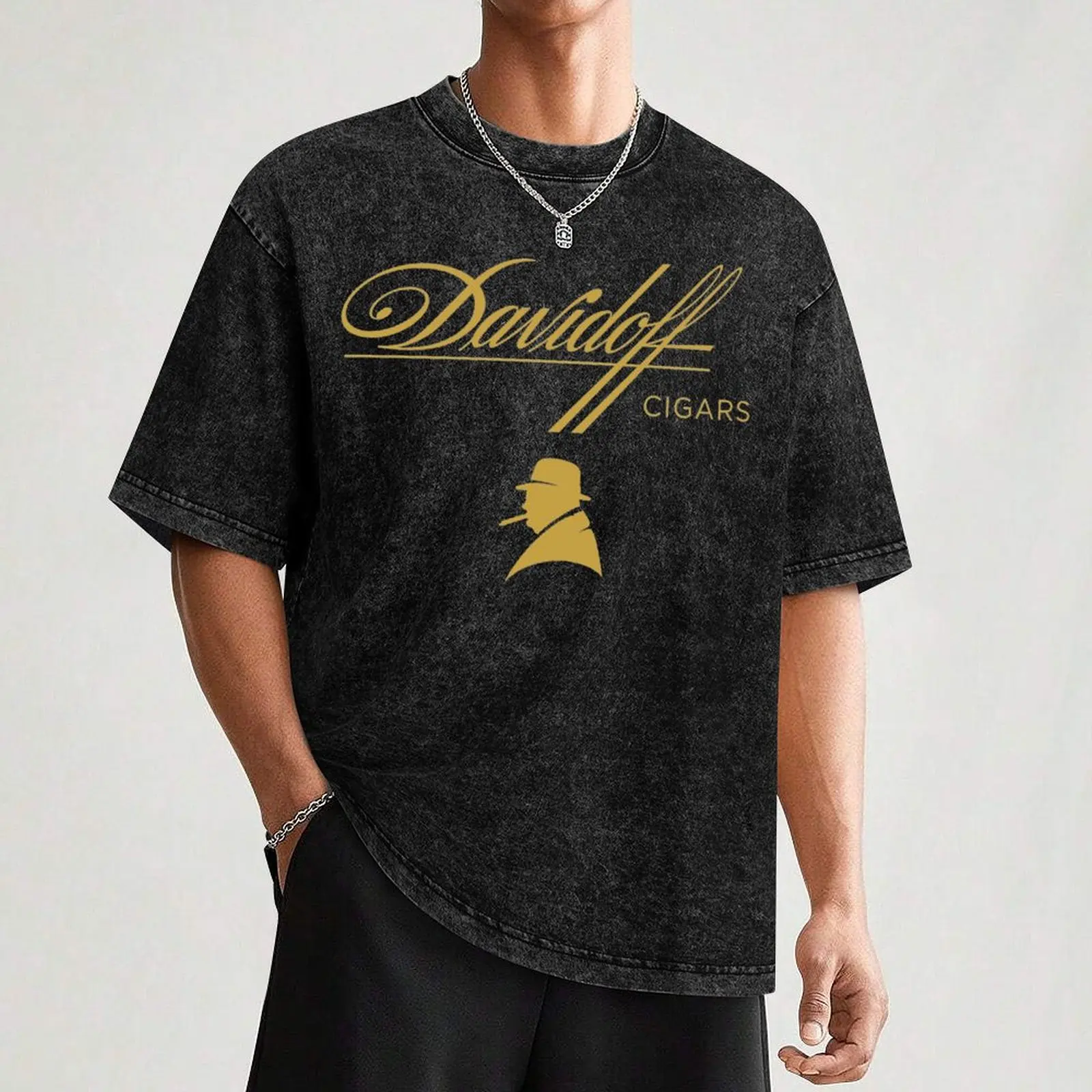 Фото Футболка Davidoff Cigars, устойчивая к пятнам, повседневная футболка №3